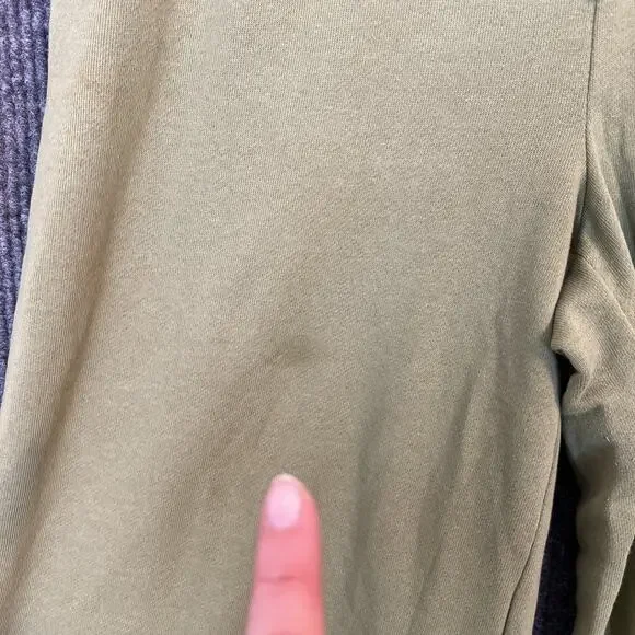 Peace Love World Boheme Regular French Terry Monica Wide Leg Pants Sz L Green - Picture 5 of 13